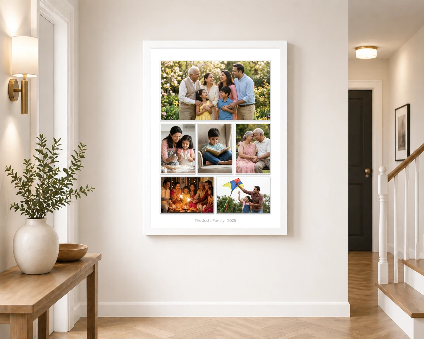 Wall Photo Frame Collage Modern Black White Elegant Display Photo Frame 6 Wall Photo Frame Collage Modern Black White Elegant Display Photo Frame - Image 6