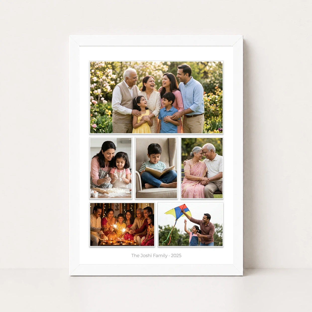 Wall Photo Frame Collage Modern Black White Elegant Display Photo Frame 5 Wall Photo Frame Collage Modern Black White Elegant Display Photo Frame - Image 5