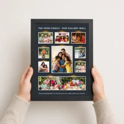 wall photo frame collage rustic vintage farmhouse memories photo frame 02 black 3