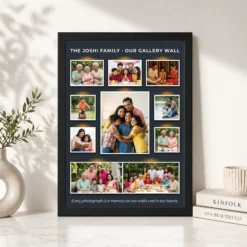 wall photo frame collage rustic vintage farmhouse memories photo frame 02 black 4