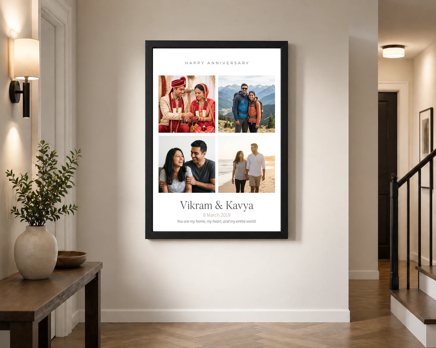 Wedding Anniversary Art Deco Couple Moonlit Romance Love Photo Frame 2 Wedding Anniversary Art Deco Couple Moonlit Romance Love Photo Frame - Image 2