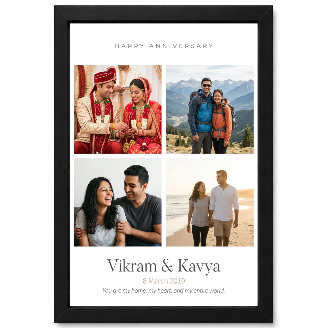 Wedding Anniversary Art Deco Couple Moonlit Romance Love Photo Frame 1 Wedding Anniversary Art Deco Couple Moonlit Romance Love Photo Frame