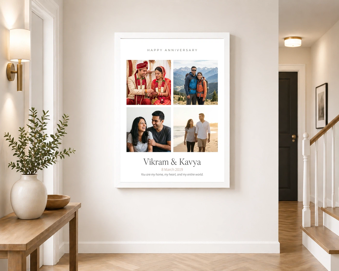 Wedding Anniversary Art Deco Couple Moonlit Romance Love Photo Frame 6 Wedding Anniversary Art Deco Couple Moonlit Romance Love Photo Frame - Image 6