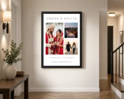 Alternative view of Wedding Anniversary Black Gold Bold Milestone Number Photo Frame
