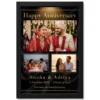 wedding anniversary black gold crown heart premium photo frame 02 black main