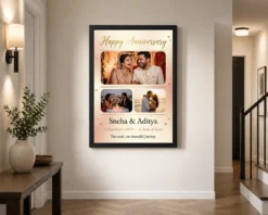 Alternative view of Wedding Anniversary Black Gold Luxury Elegant Couple Photo Frame