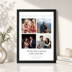 wedding anniversary pastel blue love verse heartfelt couple photo frame 03 black 4