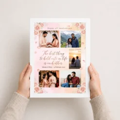 Wedding Anniversary Pastel Pink Love Quote Floral Romantic Photo Frame 14 wedding anniversary pastel pink love quote floral romantic photo frame 01 white 3