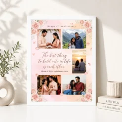 Wedding Anniversary Pastel Pink Love Quote Floral Romantic Photo Frame 15 wedding anniversary pastel pink love quote floral romantic photo frame 01 white 4