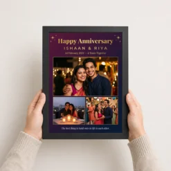 wedding anniversary pastel soft love poem dreamy couple photo frame 02 black 3