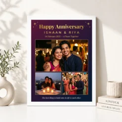 wedding anniversary pastel soft love poem dreamy couple photo frame 02 white 4