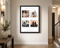 Alternative view of Wedding Anniversary Polaroid Grid Couple Cherished Moments Photo Frame