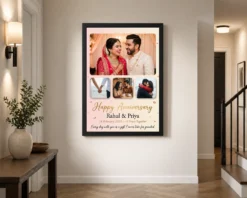 Alternative view of Wedding Anniversary Romantic Couple Portrait Love Illustration Photo Frame