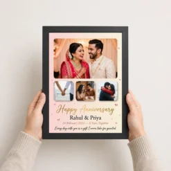 Wedding Anniversary Romantic Couple Portrait Love Illustration Photo Frame 10 wedding anniversary romantic couple portrait love illustration photo frame 01 black 3