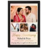 Wedding Anniversary Romantic Couple Portrait Love Illustration Photo Frame 16 wedding anniversary romantic couple portrait love illustration photo frame 01 black main