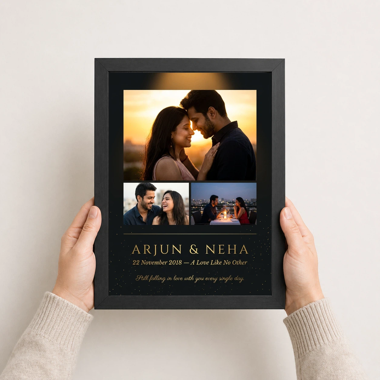Wedding Anniversary Watercolor Couple Silhouette Romantic Love Photo Frame 3 Wedding Anniversary Watercolor Couple Silhouette Romantic Love Photo Frame - Image 3