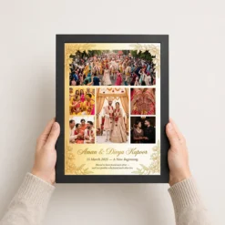 wedding couple frame design floral elegant romantic photo frame 01 black 3