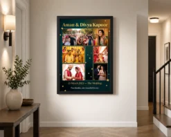 Alternative view of Wedding Couple Frame Design Gold Script Timeless Love Photo Frame