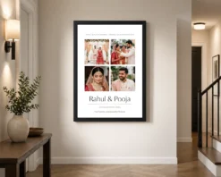 Alternative view of Wedding Couple Photo Frame Black Gold Royal Luxury Photo Frame