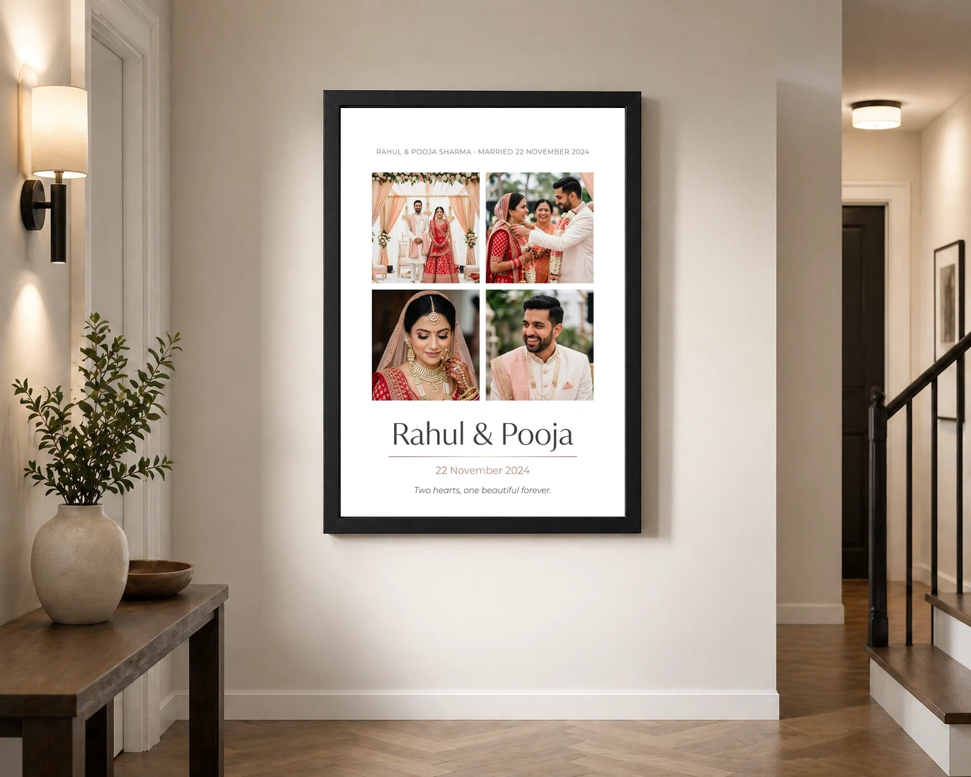 Wedding Couple Photo Frame Black Gold Royal Luxury Photo Frame 2 Wedding Couple Photo Frame Black Gold Royal Luxury Photo Frame - Image 2