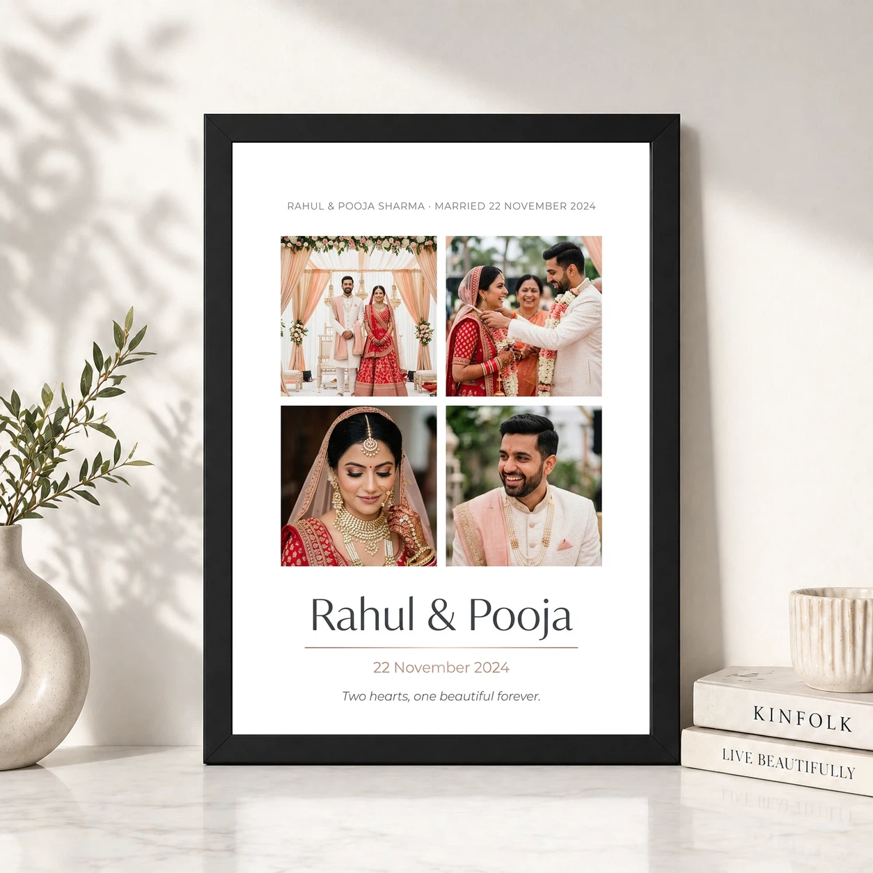 Wedding Couple Photo Frame Black Gold Royal Luxury Photo Frame 4 Wedding Couple Photo Frame Black Gold Royal Luxury Photo Frame - Image 4
