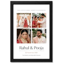 Wedding Couple Photo Frame Black Gold Royal Luxury Photo Frame
