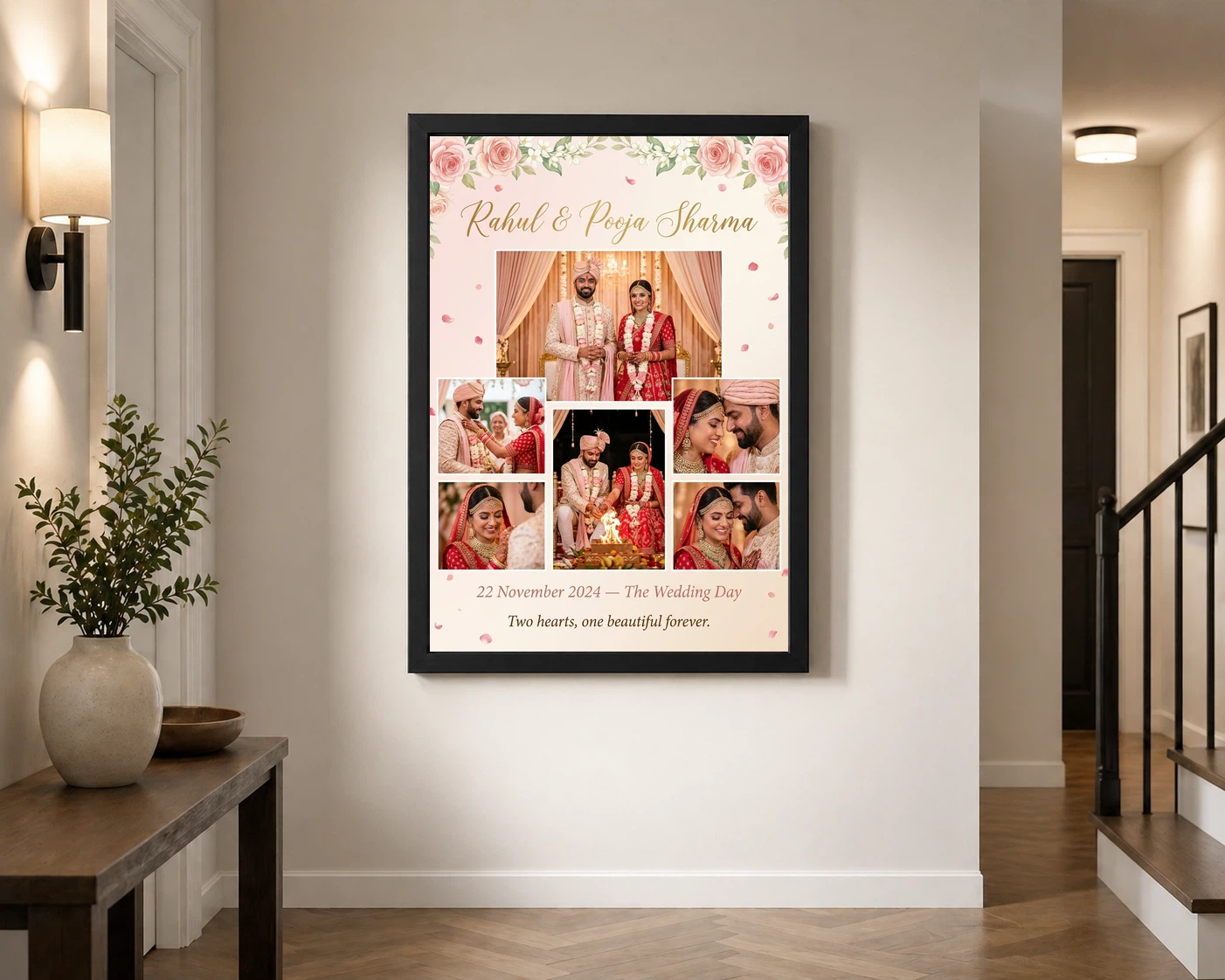 Wedding Couple Photo Frame Romantic Rose Gold Love Memories Photo Frame 2 Wedding Couple Photo Frame Romantic Rose Gold Love Memories Photo Frame - Image 2