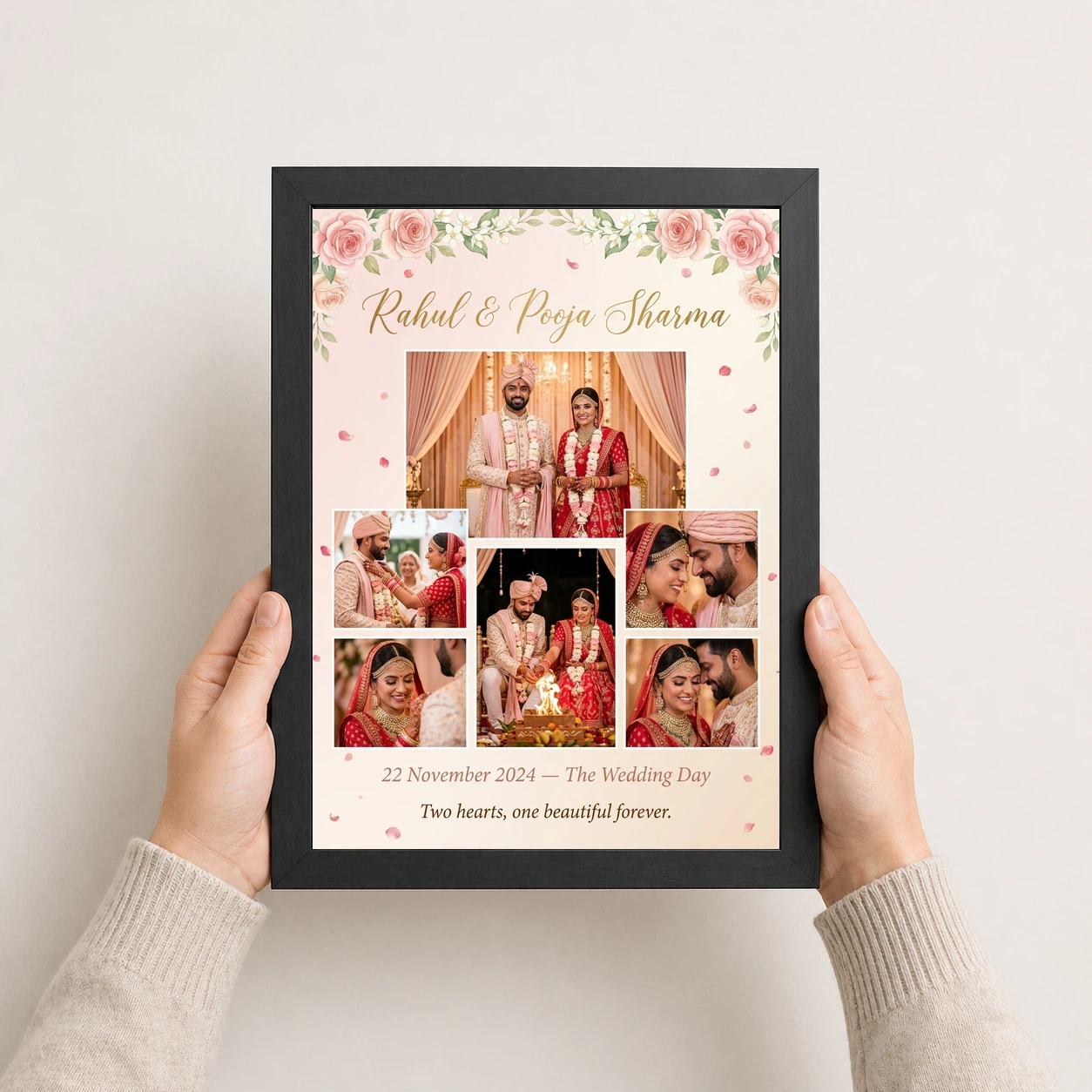 Wedding Couple Photo Frame Romantic Rose Gold Love Memories Photo Frame 3 Wedding Couple Photo Frame Romantic Rose Gold Love Memories Photo Frame - Image 3