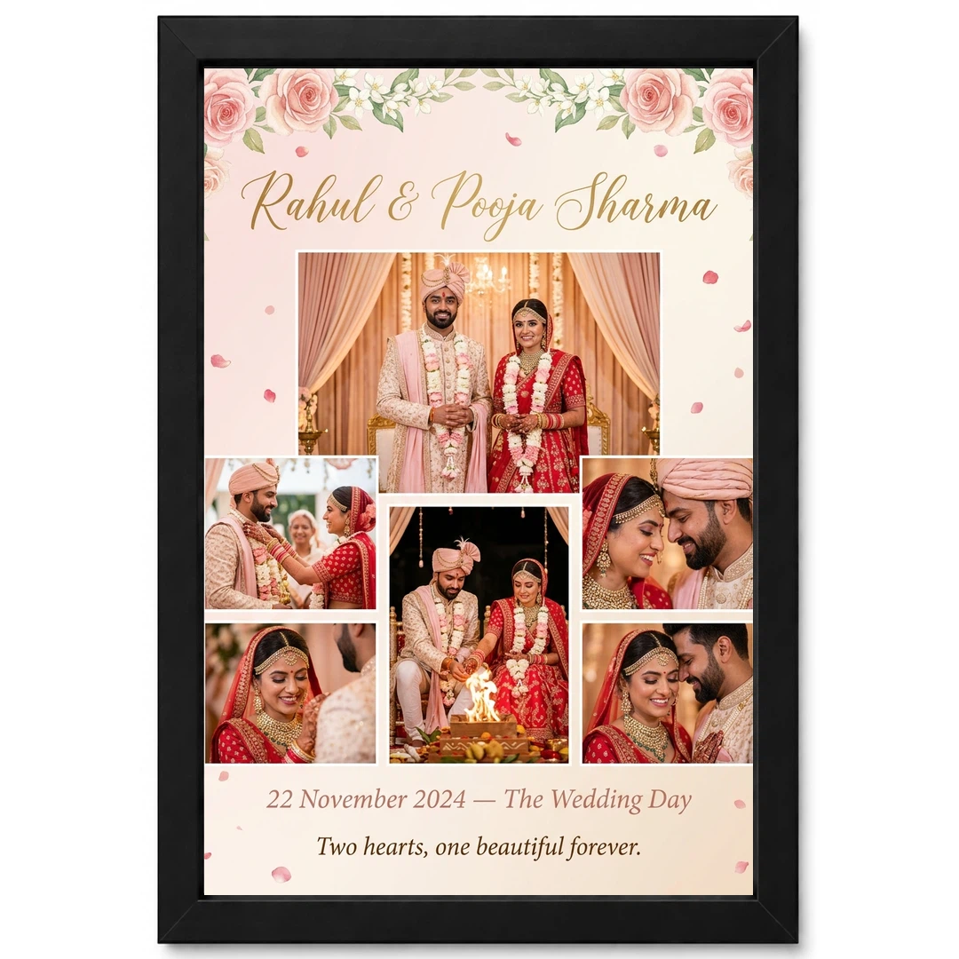 Wedding Couple Photo Frame Romantic Rose Gold Love Memories Photo Frame 1 Wedding Couple Photo Frame Romantic Rose Gold Love Memories Photo Frame