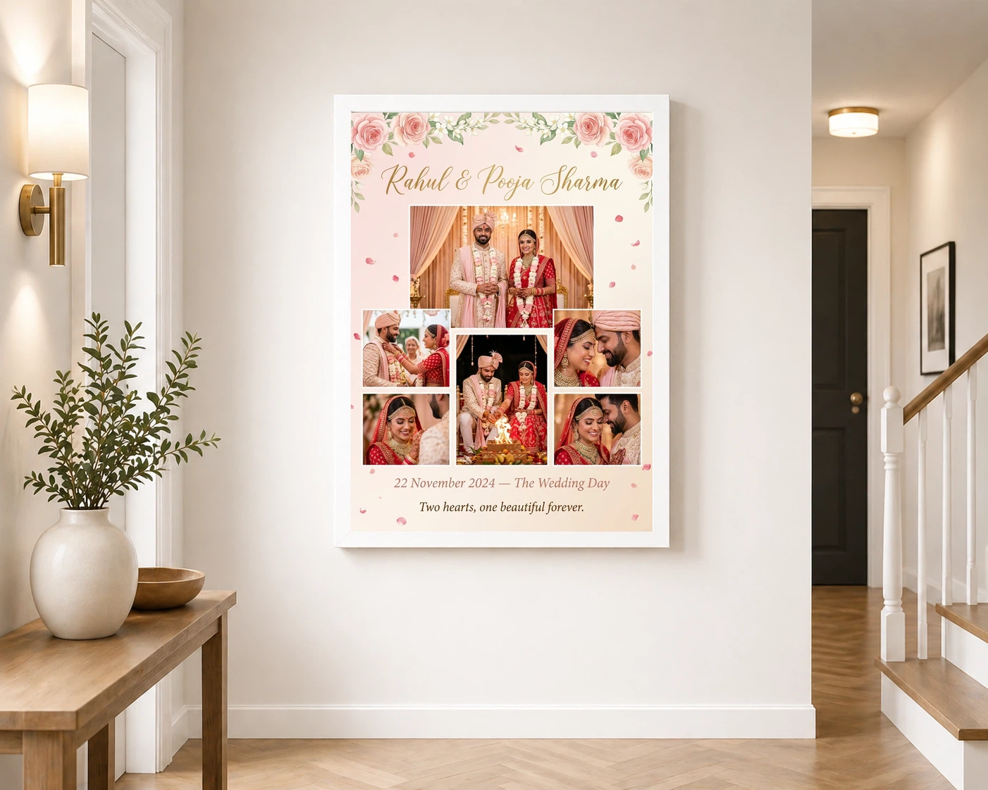 Wedding Couple Photo Frame Romantic Rose Gold Love Memories Photo Frame 6 Wedding Couple Photo Frame Romantic Rose Gold Love Memories Photo Frame - Image 6