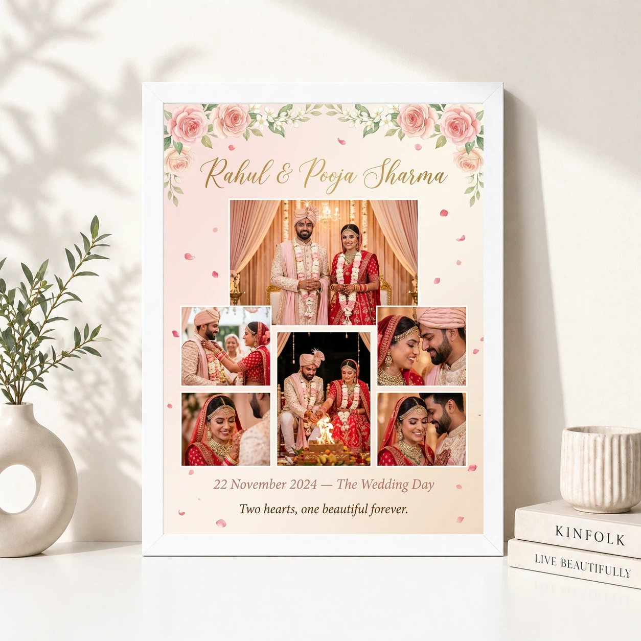 Wedding Couple Photo Frame Romantic Rose Gold Love Memories Photo Frame 8 Wedding Couple Photo Frame Romantic Rose Gold Love Memories Photo Frame - Image 8