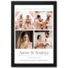 Wedding Photo Collage Frame Gold Script Timeless Love Photo Frame 16 wedding photo collage frame gold script timeless love photo frame 03 black main