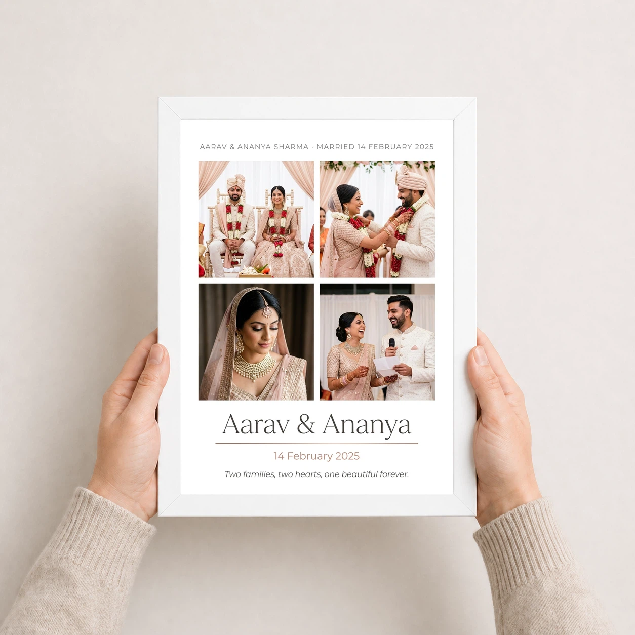 Wedding Photo Collage Frame Gold Script Timeless Love Photo Frame 7 Wedding Photo Collage Frame Gold Script Timeless Love Photo Frame - Image 7