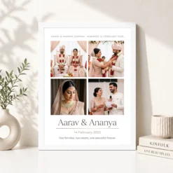 Wedding Photo Collage Frame Gold Script Timeless Love Photo Frame 15 wedding photo collage frame gold script timeless love photo frame 03 white 4
