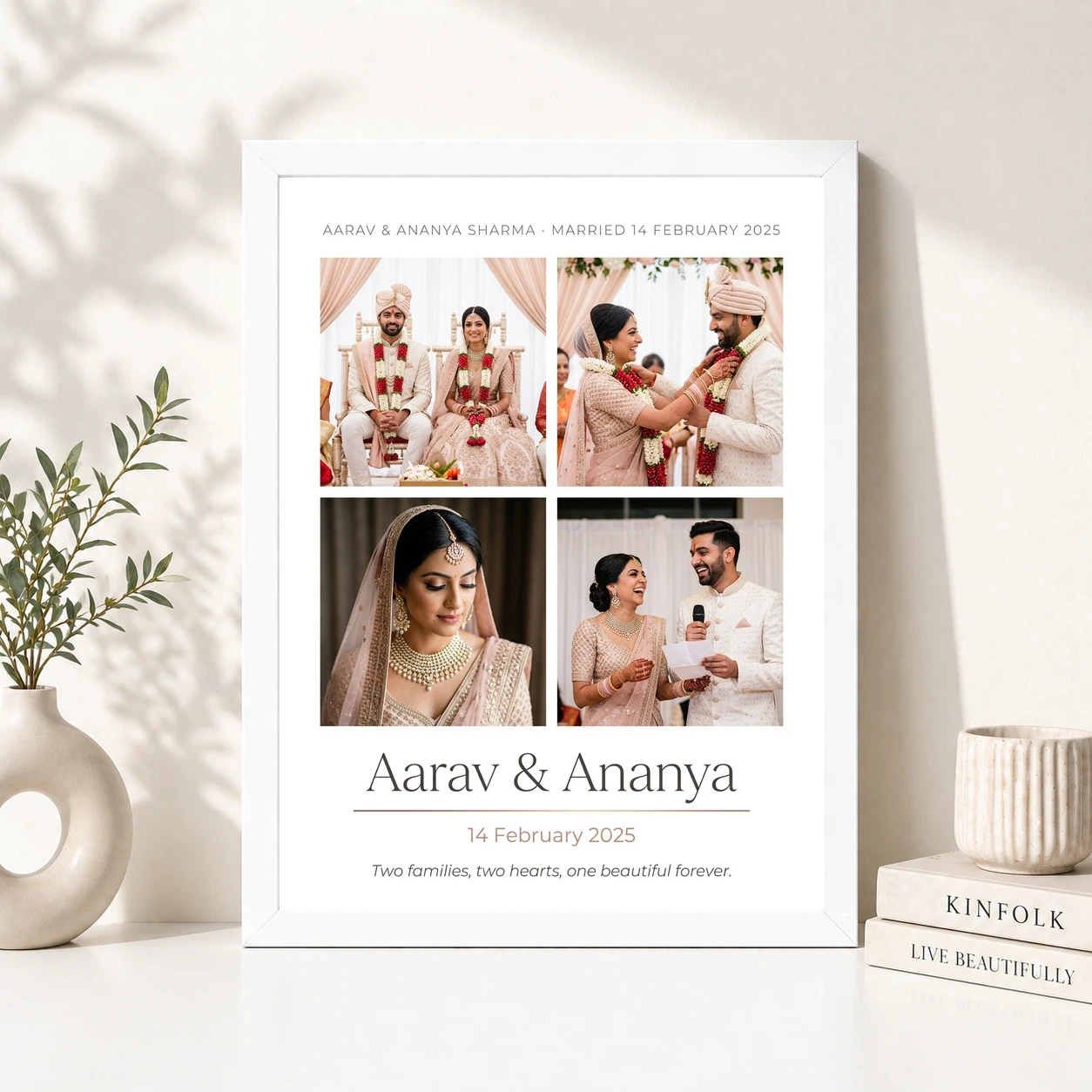 Wedding Photo Collage Frame Gold Script Timeless Love Photo Frame 8 Wedding Photo Collage Frame Gold Script Timeless Love Photo Frame - Image 8