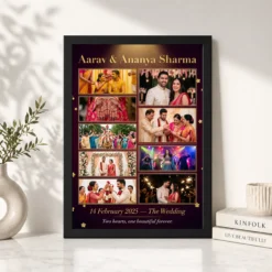 Wedding Photo Collage Frame Pastel Rose Elegant Couple Photo Frame 11 wedding photo collage frame pastel rose elegant couple photo frame 02 black 4