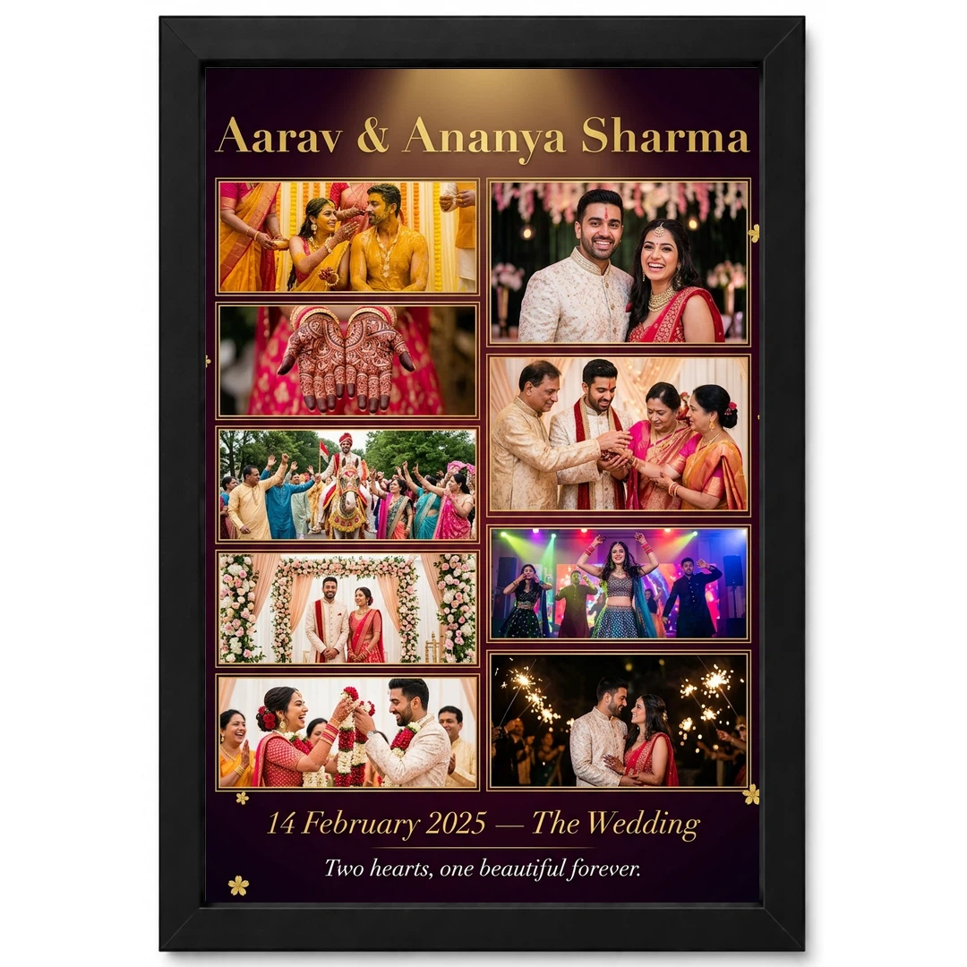 Wedding Photo Collage Frame Pastel Rose Elegant Couple Photo Frame 1 Wedding Photo Collage Frame Pastel Rose Elegant Couple Photo Frame