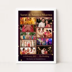 Wedding Photo Collage Frame Pastel Rose Elegant Couple Photo Frame 12 wedding photo collage frame pastel rose elegant couple photo frame 02 white main