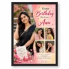 Wife Birthday Collage Photo Frame Romantic Style 9 wife birthday collage photo frame romantic style black main