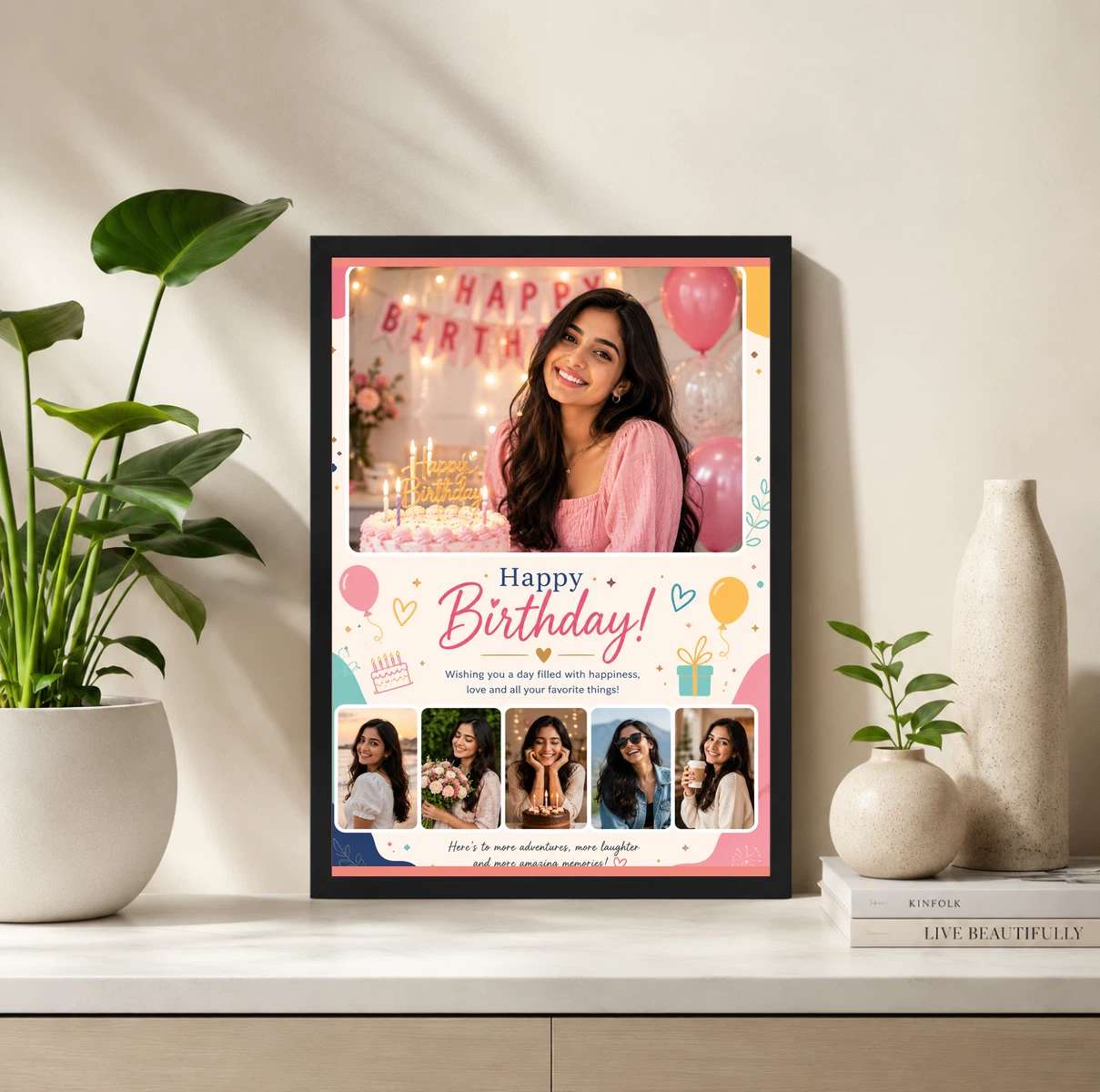 Wife Birthday Photo Frame Personalised Couple Memory 2 Wife Birthday Photo Frame Personalised Couple Memory - Image 2