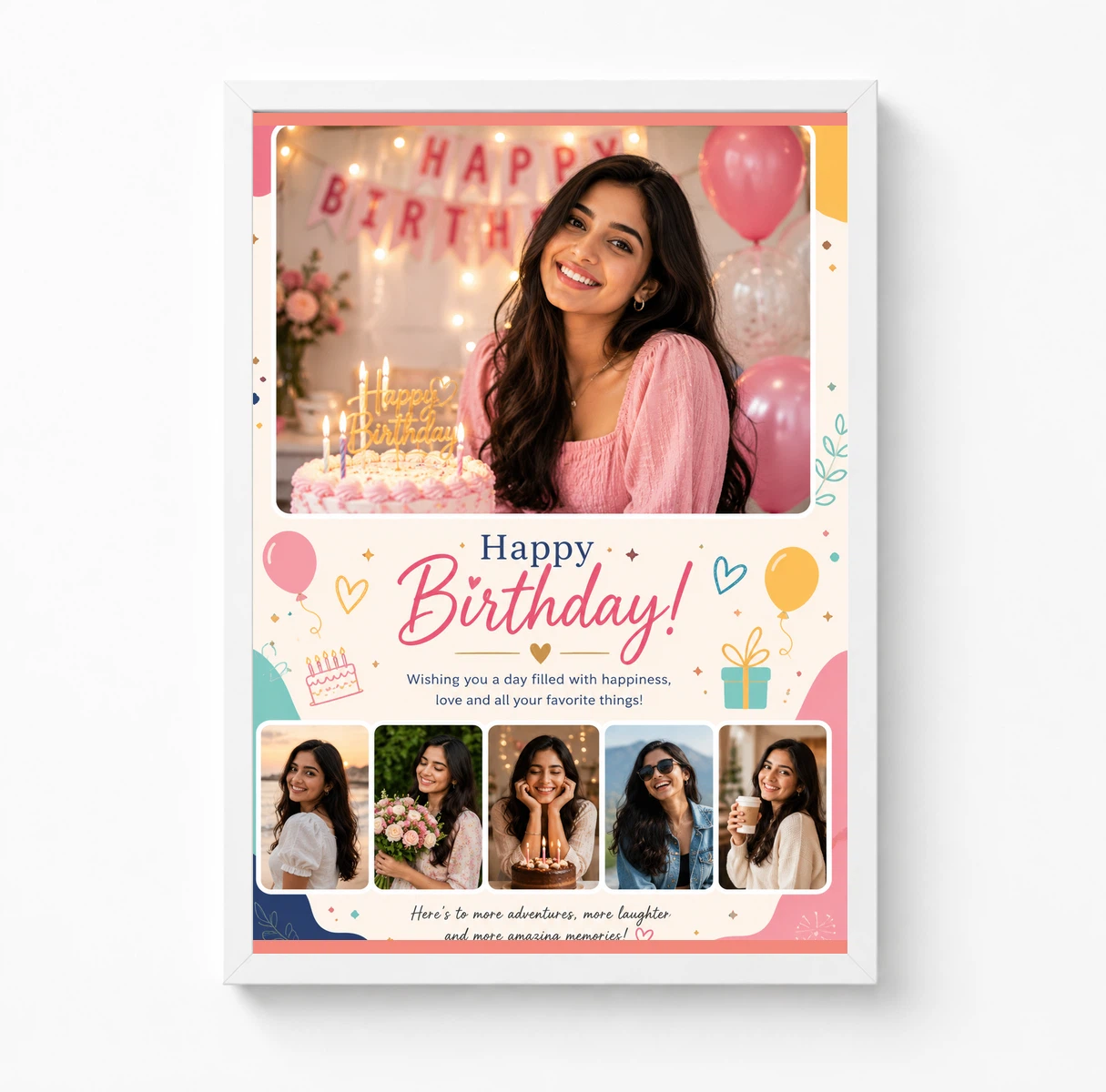 Wife Birthday Photo Frame Personalised Couple Memory 3 Wife Birthday Photo Frame Personalised Couple Memory - Image 3