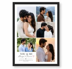 You and Me Always and Forever 5 Photo Couple Frame Wall Art