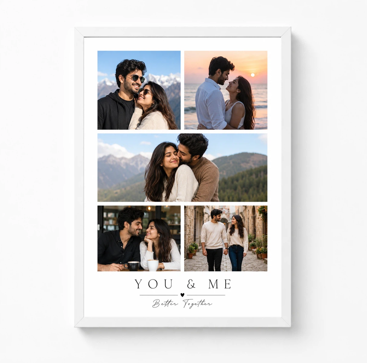 You and Me Better Together Couple Photo Collage Frame 3 You and Me Better Together Couple Photo Collage Frame - Image 3