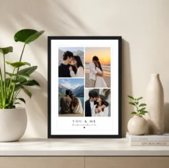 Alternative view of You and Me Our Favourite Place 4 Photo Couple Collage Frame