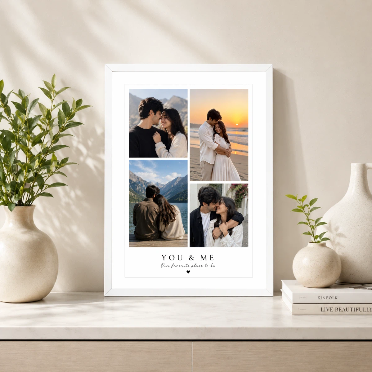 You and Me Our Favourite Place 4 Photo Couple Collage Frame 4 You and Me Our Favourite Place 4 Photo Couple Collage Frame - Image 4