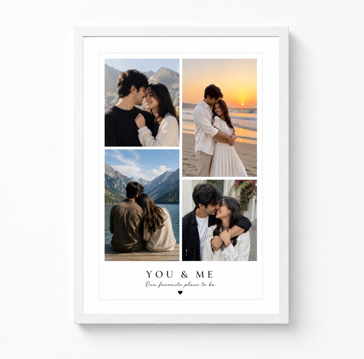 You and Me Our Favourite Place 4 Photo Couple Collage Frame 3 You and Me Our Favourite Place 4 Photo Couple Collage Frame - Image 3