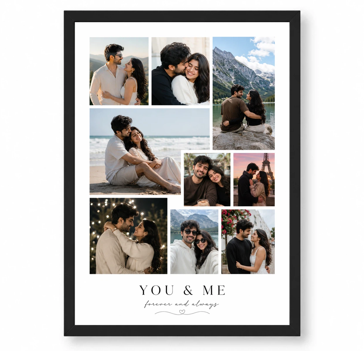 You & Me Forever and Always Couple Photo Collage Frame 1 You & Me Forever and Always Couple Photo Collage Frame