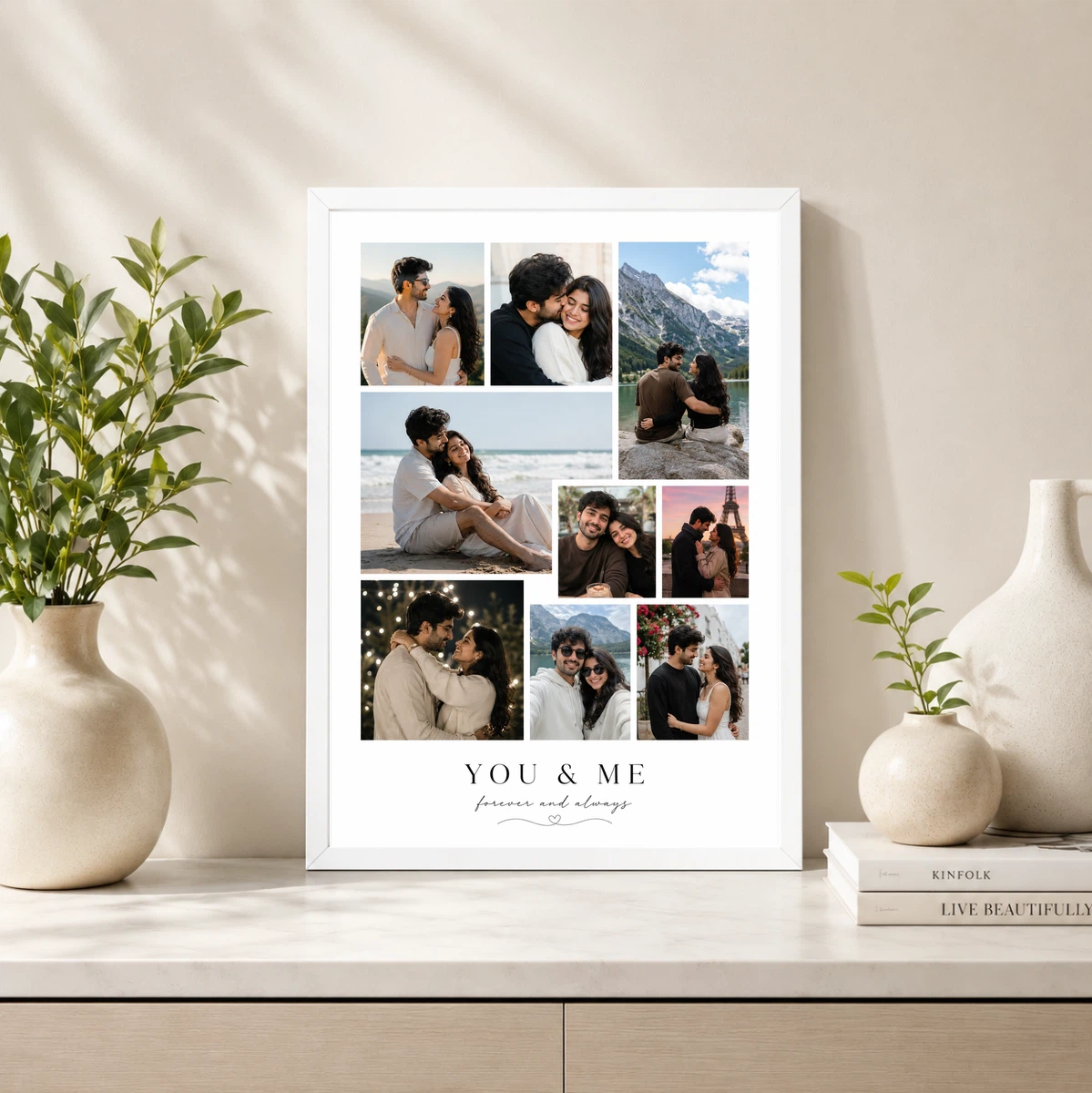 You & Me Forever and Always Couple Photo Collage Frame 4 You & Me Forever and Always Couple Photo Collage Frame - Image 4