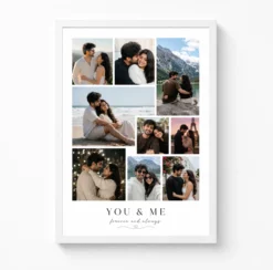 You & Me Forever and Always Couple Photo Collage Frame 6 you and me forever always couple photo collage white main