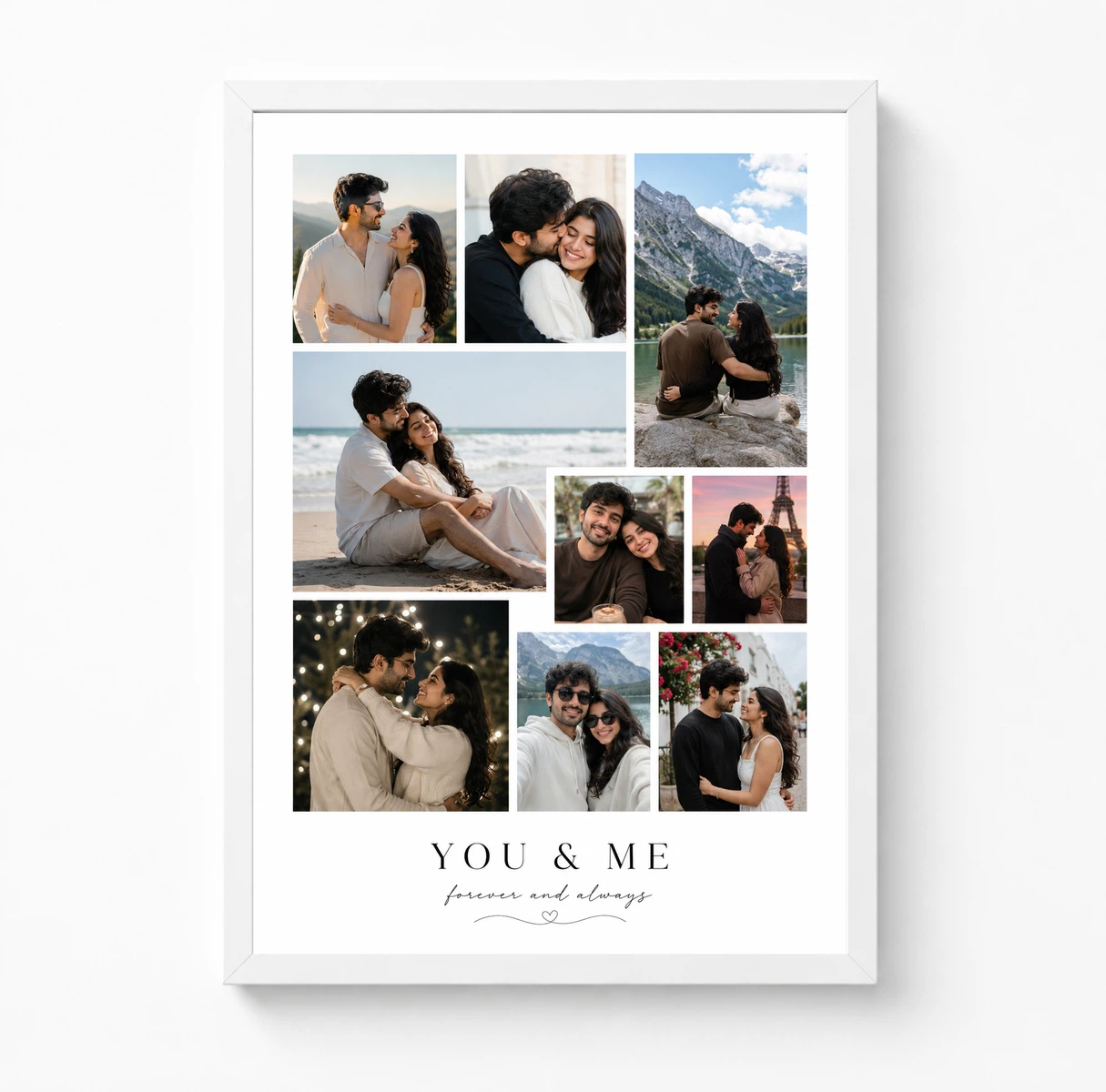 You & Me Forever and Always Couple Photo Collage Frame 3 You & Me Forever and Always Couple Photo Collage Frame - Image 3